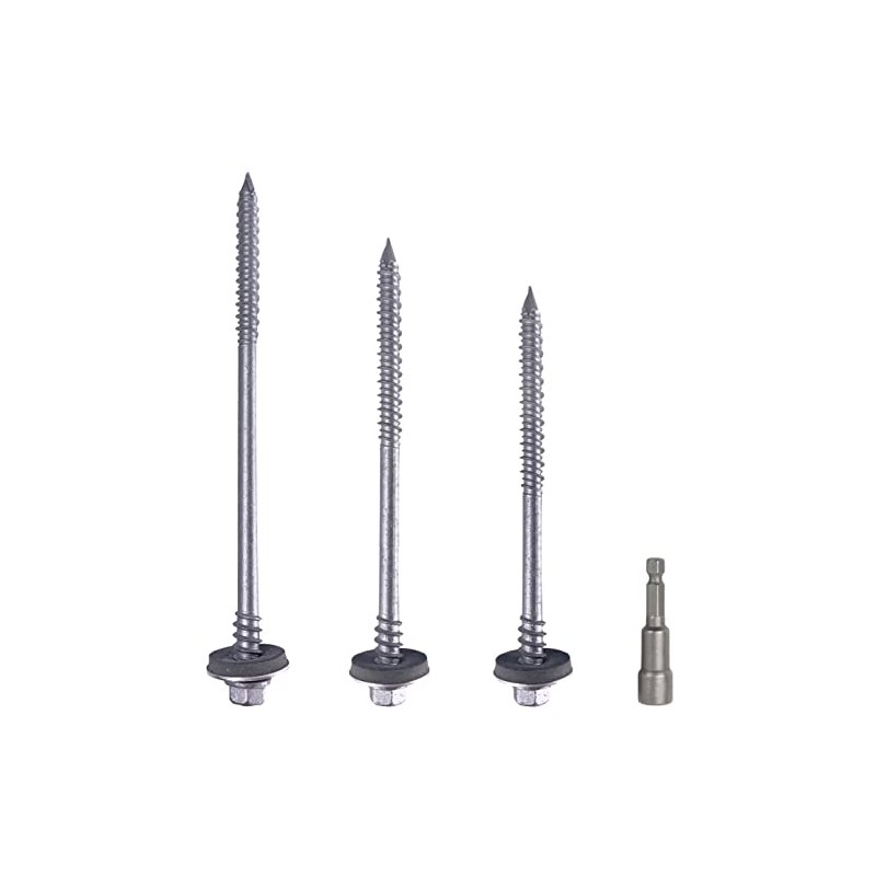 (Pack of 16) Hex Head Self Drilling 1/4" x 10"