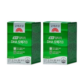 Korea Eundan Pure Altige DHA Omega 3 751mg 60 capsules x 2 boxes / 고려은단 퓨어 알티지 DHA 오메가3 751mg 60캡슐 x 2박스
