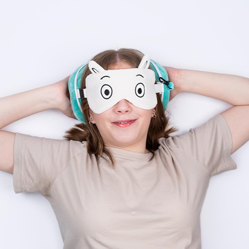 Puckator Moomin Travel Pillow with Relaxeazzz Mask