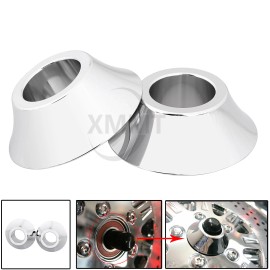 Unbranded Chrome 25mm Front Tapered Axle Wheel Spacers for Harley Road King Street Glide
