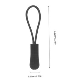 jojofuny 10Pcs Black Zipper Pulls Durable Zip Tags for Easy Extension Replacement for Mobile Phones Key Rings Purses and Outdoor Gear Management