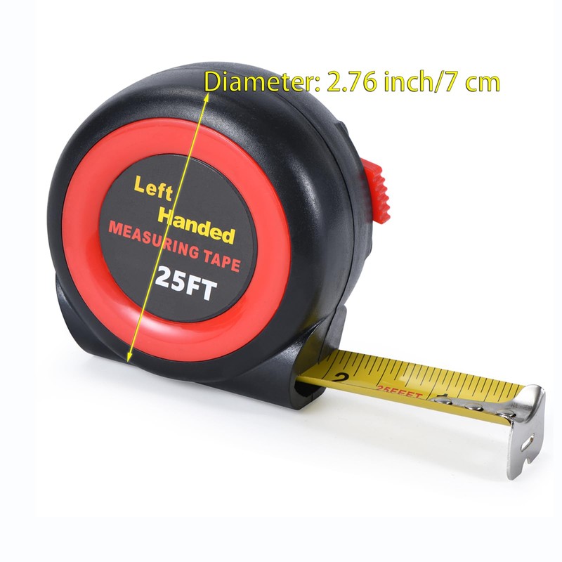 Left Handed Tape Measure, Lefty Self-Lock Measuring Tape Tools for