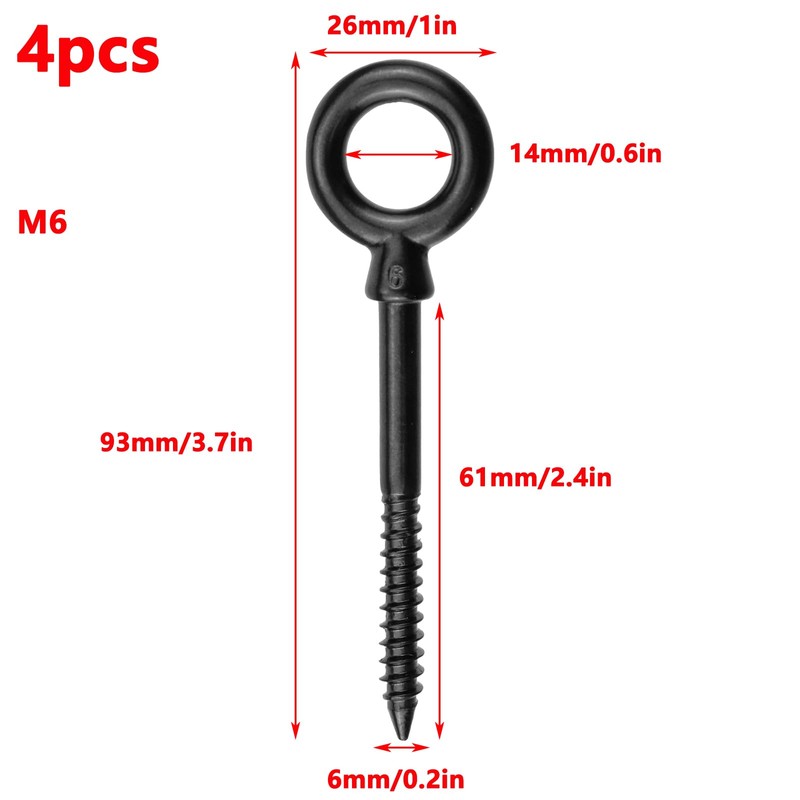 Antrader Eye Hooks Screw in Heavy Duty,Screw Hooks Eye Bolts