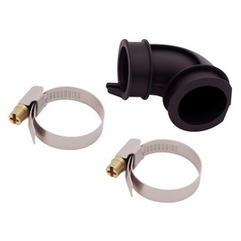 Homhelar WD24X33918 Dishwasher Circulation Pump To Sump Elbow Hose and Clamps Kits Includes Two Clamps Fits For GE Dishwashers