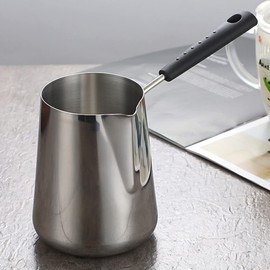 Wanjorlay 600 ml Milk Butte RwäRmer, Turkish Coffee, Stainless Steel Melting Pot with Spout for Tea, Heating