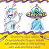 Crayola Metallic Crayons, Kids Art Supplies, 24 Count, Coloring Supplies,