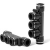 TAILONZ PNEUMATIC 3/8 Inch OD 5Pcs Straight Push Connectors Plastic