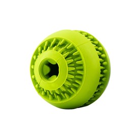 MR. WUFF Juguete para Perros, Pelota Dispensadora de Premios con Textura de Picos, Rellenable de Comida. (Grande, Verde)