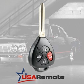 Car Key Fob Keyless Entry Remote fits Toyota 2010-2013 Corolla, 2009-2016 Venza (GQ4-29T, 1470A-10T, 89070-02270)