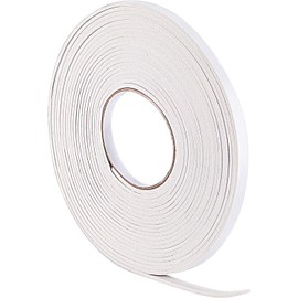 Hestya 10 m Foam Draught Excluder Weather Strip Tape Weatherstrip Weather Seals for Window Door Sealing (3 mm, White)