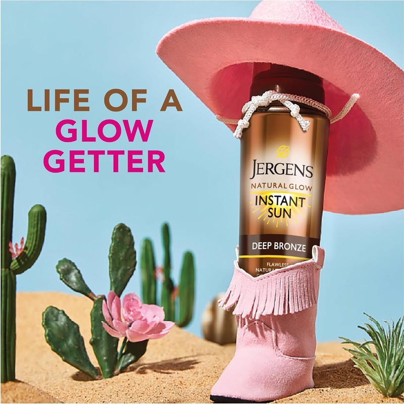 Jergens - Espuma bronceadora natural Glow Instant Sun sin sol,