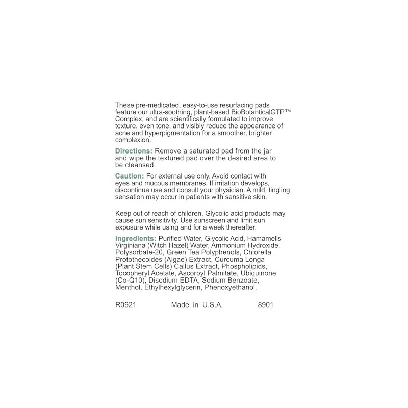 Glycolix Elite Treatment Pads 20 Percent 60 Count