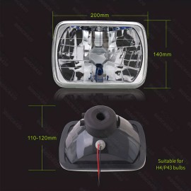 Unbranded for Toyota Pickup 1982-1995 Hardbody Truck Pair 5x7" 7x6inch Led Headlights