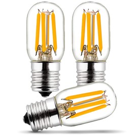 BlueStars E17 T7 LED Bulb 2W 120V (25W Equivalent), 2700K Warm White, 220lm for Microwave Oven, Range Hood, Refrigerator, Appliance Replacement Bulbs - 3 Packs