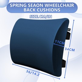 SPRING SEAON Wheelchair Lumbar Cushion Comfortable Lumbar Pillow with Adjustable Shoulder Straps Back Support for Wheelchair Office and Car