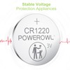 POWEROWL High Capacity CR1220 Battery (15-Pack) 3v Lithium Batteries, 10