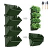 Gatyagff Vertical Wall Planter, 4 Packs Self Watering Wall Planters