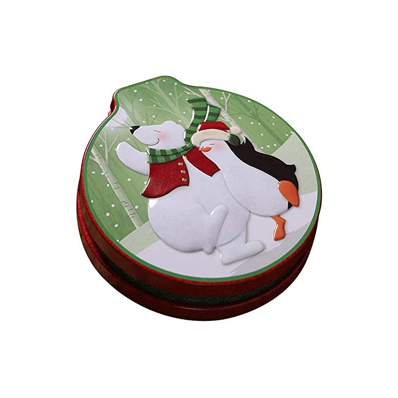 Christmas Cookie Box Empty Tinplate Candy Storage Containers Biscuits Tin