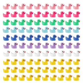 HYSSBR 100Pcs Tiny Ducks Miniature Figures DIY Crafts Garden Tiny Ducks Ornaments Landscape Decorations Little Ducks Ornaments Toy for Home Decor