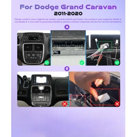 Rimoody 4Core 4G+64G Android Car Radio for Dodge Grand Caravan 2008-2020 / Chrysler Town & Country 2013-2016, Wireless CarPlay Android Auto/GPS/Bluetooth/FM RDS/EQ/Wi-Fi/Mirror Link, AHD Rear Camera