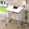 GreenForest Folding Desk Small Rolling Desk with Storage Shelf, 31.5