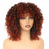 PORSMEER Pelucas Afro Rizadas De 35 Cm Para Mujer, Cortas,
