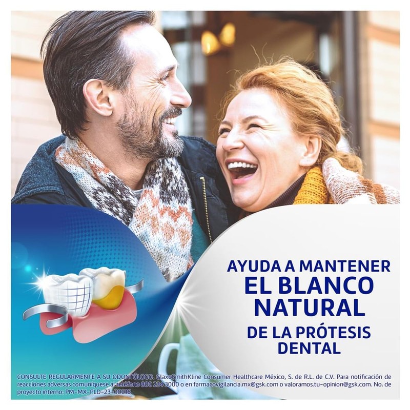 Corega Tabs Blanqueador, Limpiador de Prótesis Dentales, 30 Tabletas Efervescentes