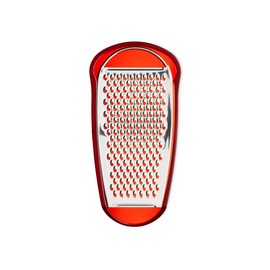 Alessi Parmenide AARU01 R - Design Grater with Cheese Cellar, in Thermoplastic Resin Polished Steel, Red