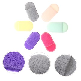 LALAFINA 24 Pcs Hand Plug-in Facial Cleaning Puff Make up Sponges for Face Facial Cleansing Pads Facial Cleansing Sponge Face Wash Sponges Facial Sponges Powder Puff Scrubber The Face