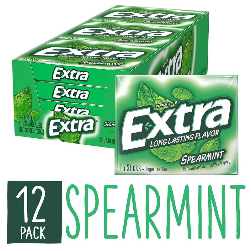 Extra Sugar Free Chewing Gum 15 Count Refreshing Flavor for