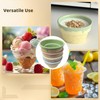 Toyosport 4 Pcs Ice Cream Design Bowls, Waffle Textured Ceramic