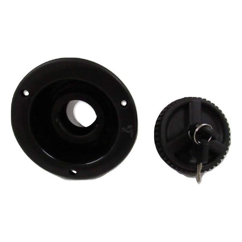 Water Inlet Filler Cap (Lockable Fresh Caravan Motorhome RV Black)