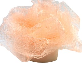 Cheer the bathroom Mango papaya Bathroom Puff that includes a large acrylic puff with hand strap and integrated oval 3 oz shea butter soap