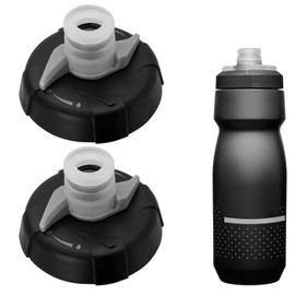 2 PCS Replacement Lid for CamelBak Podium, Lid Compatible with CamelBak Podium 24/21 oz, There is a water-locking function at the bottle cap, Leakproof, BPA-Free (Black)