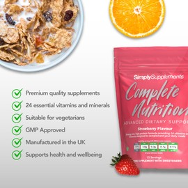 Build Up Drink | Ideal for Gaining Weight | Formulated for the Elderly or Recovering from Illness | UK Manufactured (Strawberry)