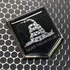 Dont Tread ON ME Chrome Emblem Proud Metallic Flag Car