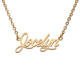 Jocelyn Name Tag Necklaces for Her His Friends Familys Relationship Memory Jewelry Gift
