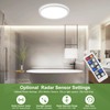 24W Motion Sensor LED Ceiling Light Wired, 2400lm 12Inch 2700K/4000K/6500K