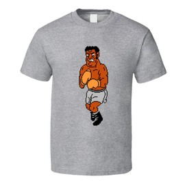 Mr. Sandman Mike Tyson's Punch Out 8 Bit T Shirt L Sport Grey