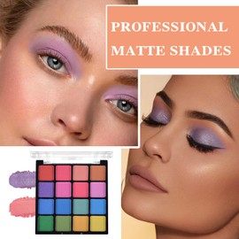 16 Colors Eyeshadow Palette Matte Nude Eye Makeup Palette Ultra-Blendable Long Lasting High Pigmented,Waterproof,Nudes Neutral Smooth Eye Shadow Palette for Women,Natural Charming Looking #04