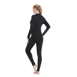 Kninmdor Women Unitard Dance Bodysuit High Neck Dancer Leotard Full Body Suits Stretchy Black One Piece Turtleneck Jumpsuit with Long Sleeves (Black, XXL)