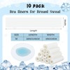 Toulite 10-Pack Reusable Cooling Bra Liners for Sweat for Boob