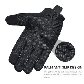 Motorcycle Gloves for Men & Women, Touchscreen Motorbike Racing Gloves for BMX ATV MTB Riding, Road Racing, Cycling, Climbing (M, Black)