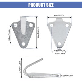 Naapesi 20PCS 3-Hole Tarpaulin Hooks, trailer hooks, Tarpaulin attachment, Net Hooks Fixing Hooks Guy Hooks Lashing Eye 50 x 40 mm, trailer net mounting hooks Tarpaulins Load Securing