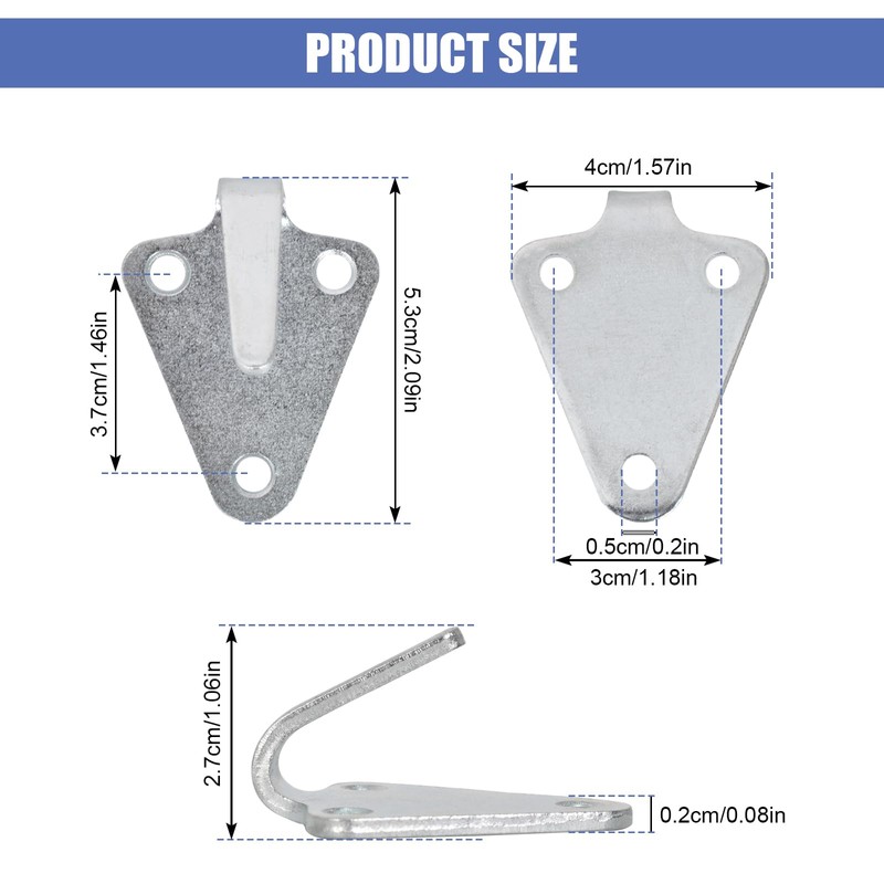 Naapesi 20PCS 3-Hole Tarpaulin Hooks, trailer hooks, Tarpaulin attachment, Net
