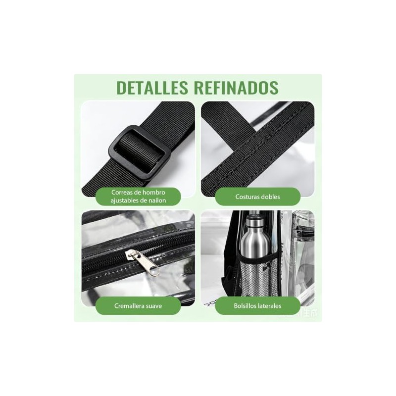Bolsa Transparente Mujer Cosmetiquera Neceser Crossbody PVC para Concierto