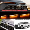KEEGTBOX Switchback White/Amber LED DRL Front Fog Grille Lamp Daytime