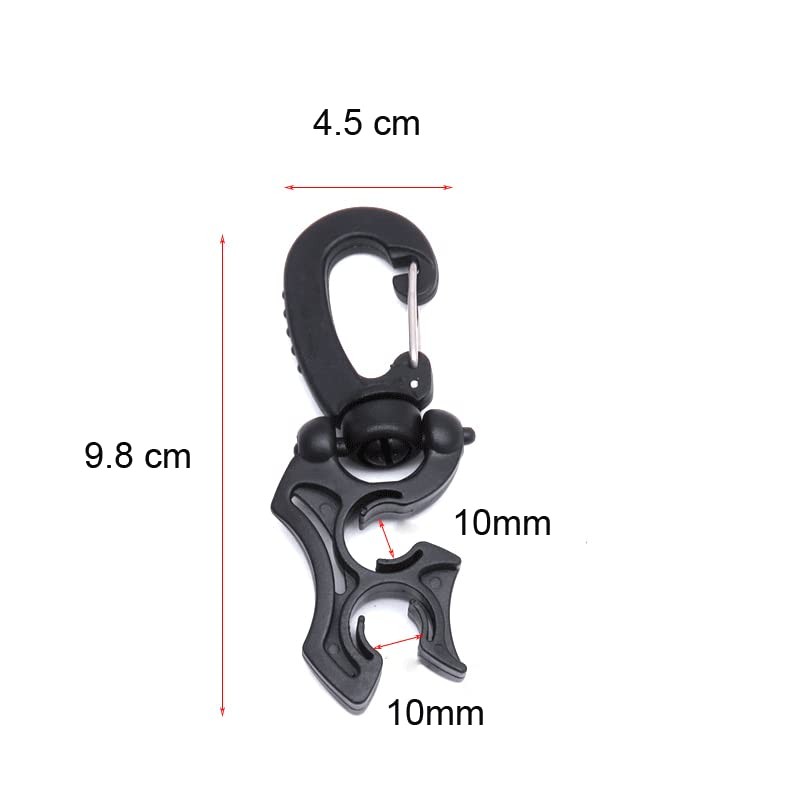 zalati Diving Hose Holder 3pcs Double Scuba Cable Clip with