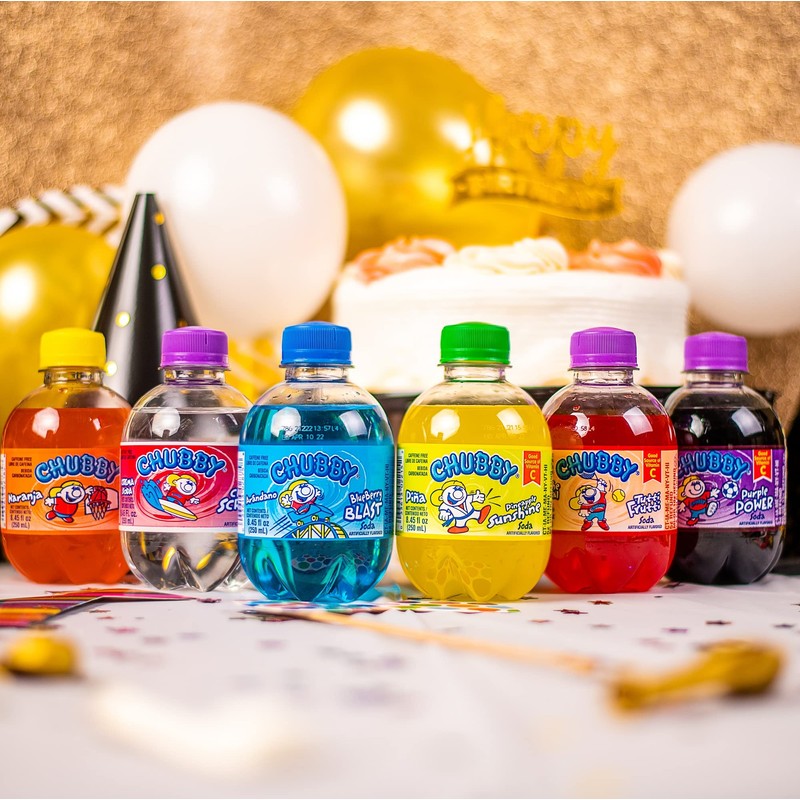 Chubby USA Soda 8.4 oz (250ml) 6 Pack (Tutti Frutti)