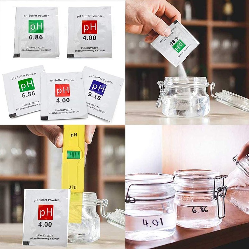 DuvinDD 18 Pack pH Calibration Solution Powder 6.86/4.00/9.18, pH Buffer